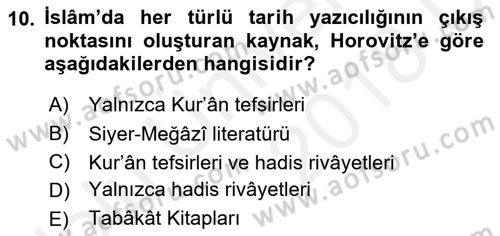 Tarih Felsefesi 1 Dersi 2017 - 2018 Yılı 3 Ders Sınav Soruları 10. Soru