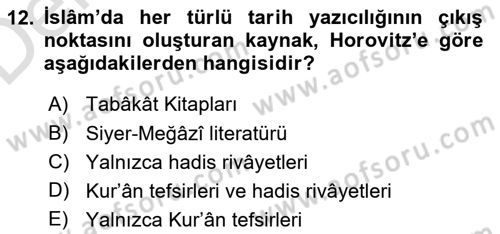 Tarih Felsefesi 1 Dersi 2018 - 2019 Yılı 3 Ders Sınav Soruları 12. Soru