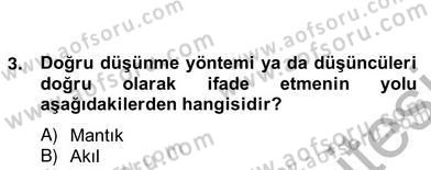 Tarih Felsefesi 2 Dersi 2012 - 2013 Yılı (Vize) Ara Sınav Soruları 13. Soru