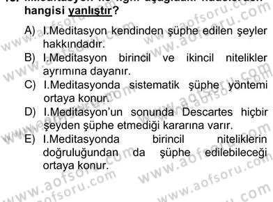 Tarih Felsefesi 2 Dersi 2012 - 2013 Yılı (Vize) Ara Sınav Soruları 2. Soru