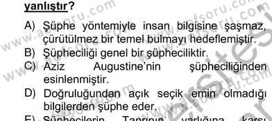 Tarih Felsefesi 2 Dersi 2012 - 2013 Yılı (Vize) Ara Sınav Soruları 3. Soru