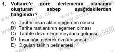 Tarih Felsefesi 2 Dersi 2012 - 2013 Yılı (Final) Dönem Sonu Sınav Soruları 1. Soru