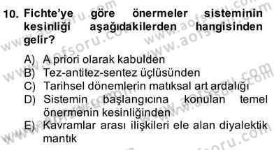Tarih Felsefesi 2 Dersi 2013 - 2014 Yılı (Vize) Ara Sınav Soruları 10. Soru