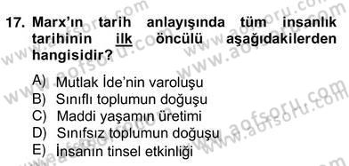 Tarih Felsefesi 2 Dersi 2013 - 2014 Yılı (Vize) Ara Sınav Soruları 17. Soru