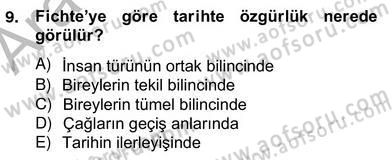 Tarih Felsefesi 2 Dersi 2013 - 2014 Yılı (Vize) Ara Sınav Soruları 9. Soru