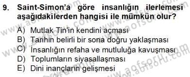Tarih Felsefesi 2 Dersi 2013 - 2014 Yılı (Final) Dönem Sonu Sınav Soruları 9. Soru