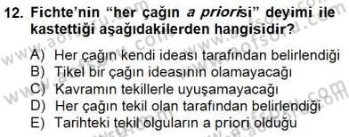 Tarih Felsefesi 2 Dersi 2014 - 2015 Yılı (Vize) Ara Sınav Soruları 12. Soru