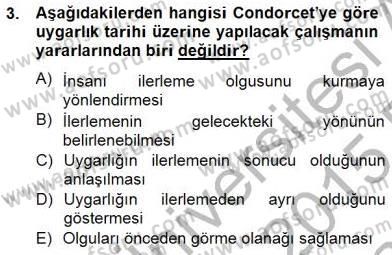 Tarih Felsefesi 2 Dersi 2014 - 2015 Yılı (Vize) Ara Sınav Soruları 3. Soru