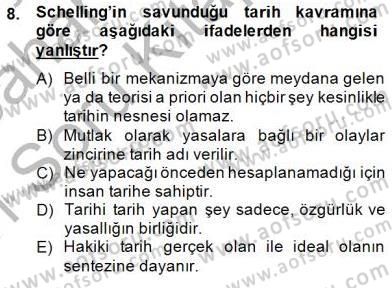 Tarih Felsefesi 2 Dersi 2014 - 2015 Yılı (Vize) Ara Sınav Soruları 8. Soru