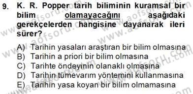 Tarih Felsefesi 2 Dersi 2014 - 2015 Yılı (Final) Dönem Sonu Sınav Soruları 9. Soru