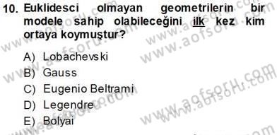 Çağdaş Felsefe 1 Dersi 2013 - 2014 Yılı (Vize) Ara Sınav Soruları 10. Soru