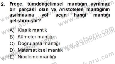 Çağdaş Felsefe 1 Dersi 2013 - 2014 Yılı (Vize) Ara Sınav Soruları 2. Soru