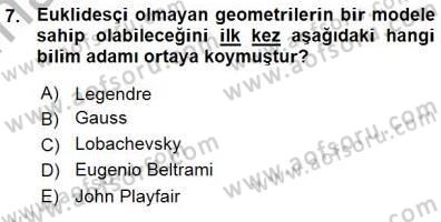 Çağdaş Felsefe 1 Dersi 2015 - 2016 Yılı (Vize) Ara Sınav Soruları 7. Soru