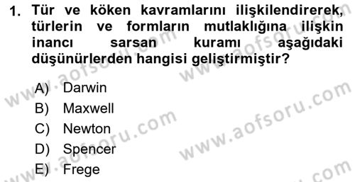 Çağdaş Felsefe 1 Dersi 2018 - 2019 Yılı Yaz Okulu Sınav Soruları 1. Soru