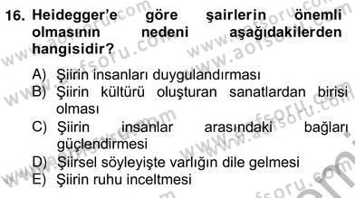 Çağdaş Felsefe 2 Dersi 2012 - 2013 Yılı (Vize) Ara Sınav Soruları 16. Soru