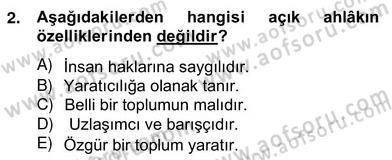 Çağdaş Felsefe 2 Dersi 2012 - 2013 Yılı (Vize) Ara Sınav Soruları 2. Soru