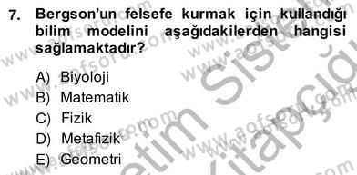 Çağdaş Felsefe 2 Dersi 2013 - 2014 Yılı (Vize) Ara Sınav Soruları 7. Soru
