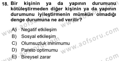 Çağdaş Felsefe 2 Dersi 2020 - 2021 Yılı Yaz Okulu Sınavı 18. Soru