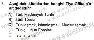 Türkiye´de Felsefenin Gelişimi 1 Dersi 2012 - 2013 Yılı (Vize) Ara Sınav Soruları 7. Soru