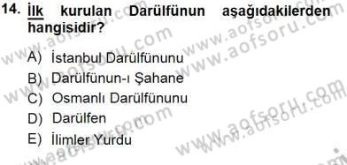 Türkiye´de Felsefenin Gelişimi 1 Dersi 2012 - 2013 Yılı (Final) Dönem Sonu Sınav Soruları 14. Soru