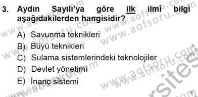 Türkiye´de Felsefenin Gelişimi 1 Dersi 2012 - 2013 Yılı (Final) Dönem Sonu Sınav Soruları 3. Soru