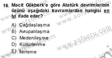 Türkiye´de Felsefenin Gelişimi 1 Dersi Ara Sınavı Deneme Sınav Soruları 16. Soru