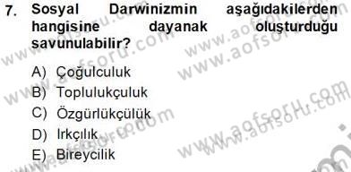 Türkiye´de Felsefenin Gelişimi 1 Dersi 2013 - 2014 Yılı (Final) Dönem Sonu Sınav Soruları 7. Soru