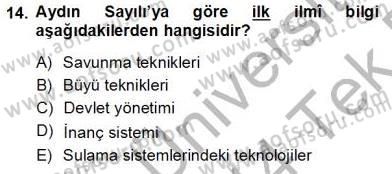 Türkiye´de Felsefenin Gelişimi 1 Dersi 2013 - 2014 Yılı Tek Ders Sınav Soruları 14. Soru