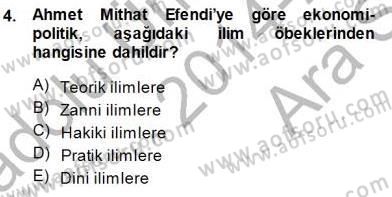 Türkiye´de Felsefenin Gelişimi 1 Dersi Ara Sınavı Deneme Sınav Soruları 4. Soru