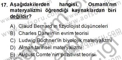 Türkiye´de Felsefenin Gelişimi 1 Dersi 2014 - 2015 Yılı (Final) Dönem Sonu Sınav Soruları 17. Soru