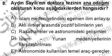 Türkiye´de Felsefenin Gelişimi 1 Dersi 2014 - 2015 Yılı (Final) Dönem Sonu Sınav Soruları 8. Soru