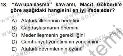 Türkiye´de Felsefenin Gelişimi 1 Dersi Ara Sınavı Deneme Sınav Soruları 18. Soru