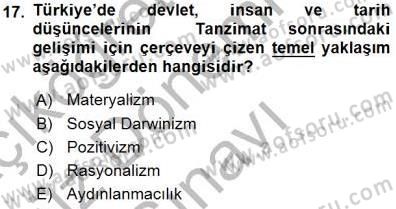 Türkiye´de Felsefenin Gelişimi 1 Dersi 2015 - 2016 Yılı (Final) Dönem Sonu Sınav Soruları 17. Soru