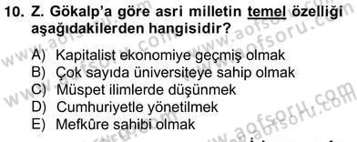 Türkiye´de Felsefenin Gelişimi 2 Dersi 2012 - 2013 Yılı (Vize) Ara Sınav Soruları 10. Soru