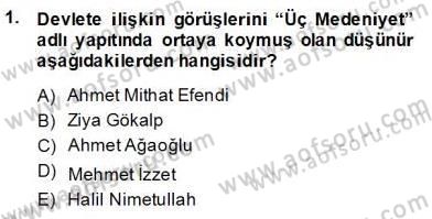 Türkiye´de Felsefenin Gelişimi 2 Dersi 2013 - 2014 Yılı (Final) Dönem Sonu Sınav Soruları 1. Soru