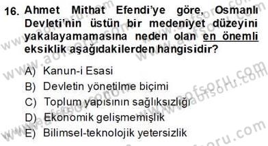 Türkiye´de Felsefenin Gelişimi 2 Dersi 2013 - 2014 Yılı (Final) Dönem Sonu Sınav Soruları 16. Soru