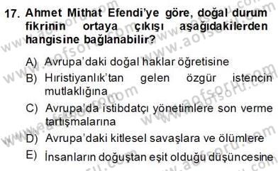 Türkiye´de Felsefenin Gelişimi 2 Dersi 2013 - 2014 Yılı (Final) Dönem Sonu Sınav Soruları 17. Soru