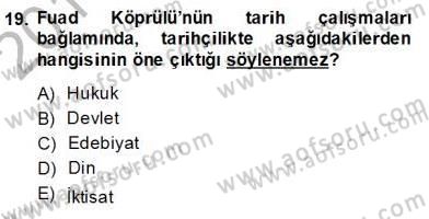 Türkiye´de Felsefenin Gelişimi 2 Dersi 2013 - 2014 Yılı (Final) Dönem Sonu Sınav Soruları 19. Soru