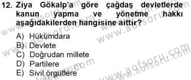 Türkiye´de Felsefenin Gelişimi 2 Dersi 2013 - 2014 Yılı Tek Ders Sınav Soruları 12. Soru