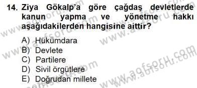 Türkiye´de Felsefenin Gelişimi 2 Dersi 2014 - 2015 Yılı (Final) Dönem Sonu Sınav Soruları 14. Soru