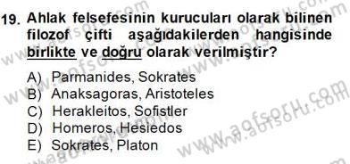 Türkiye´de Felsefenin Gelişimi 2 Dersi 2014 - 2015 Yılı (Final) Dönem Sonu Sınav Soruları 19. Soru