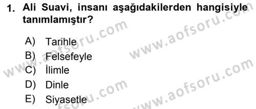 Türkiye´de Felsefenin Gelişimi 2 Dersi 2015 - 2016 Yılı (Final) Dönem Sonu Sınav Soruları 1. Soru