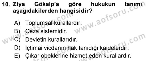 Türkiye´de Felsefenin Gelişimi 2 Dersi 2015 - 2016 Yılı (Final) Dönem Sonu Sınav Soruları 10. Soru