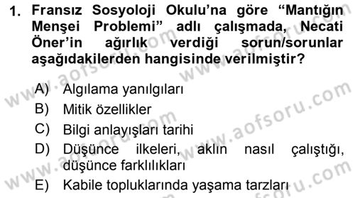 Türkiye´de Felsefenin Gelişimi 2 Dersi 2017 - 2018 Yılı (Final) Dönem Sonu Sınav Soruları 1. Soru
