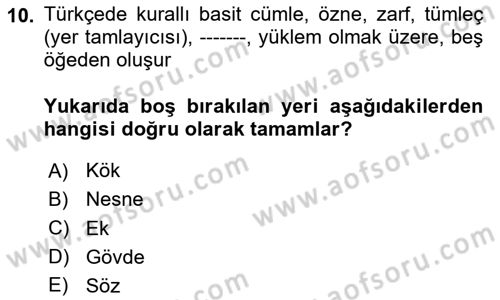 Türkiye´de Felsefenin Gelişimi 2 Dersi 2023 - 2024 Yılı (Final) Dönem Sonu Sınav Soruları 10. Soru