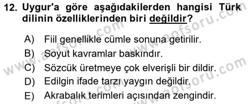 Türkiye´de Felsefenin Gelişimi 2 Dersi 2023 - 2024 Yılı (Final) Dönem Sonu Sınav Soruları 12. Soru