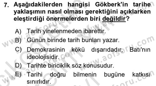 Türkiye´de Felsefenin Gelişimi 2 Dersi 2023 - 2024 Yılı Yaz Okulu Sınav Soruları 7. Soru
