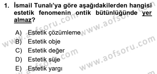 Türkiye´de Felsefenin Gelişimi 2 Dersi 2024 - 2025 Yılı Yaz Okulu Sınav Soruları 1. Soru