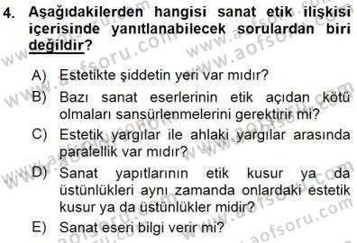 Estetik ve Sanat Felsefesi Dersi 2015 - 2016 Yılı (Vize) Ara Sınav Soruları 4. Soru