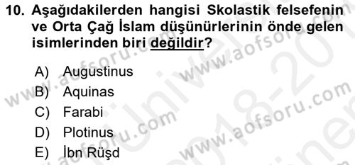 Estetik ve Sanat Felsefesi Dersi 2018 - 2019 Yılı (Final) Dönem Sonu Sınav Soruları 10. Soru